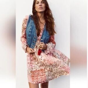 Zara Blue Denim Vest